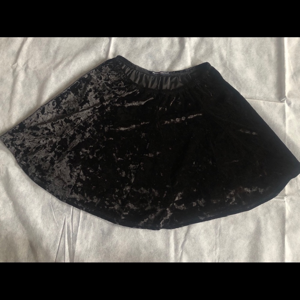 RARE Brandy Melville Velvet Skater Skirt